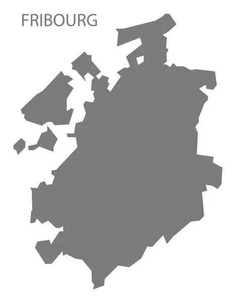 Fribourg Szwajcaria Mapa Szary — Zdjęcie stockowe
