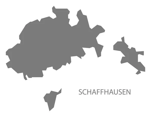 Schaffhausen Švýcarsko Mapa Šedá — Stock fotografie