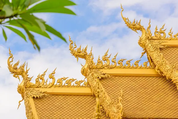 Telhado Capela Templo Estilo Tailandês — Fotografia de Stock