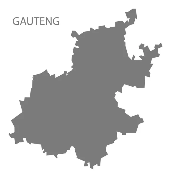Gauteng Νότια Αφρική Χάρτης Γκρι — Φωτογραφία Αρχείου