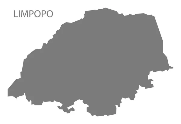 Limpopo Południowa Afryka Mapa Szary — Zdjęcie stockowe