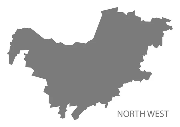 North West Południowa Afryka Mapa Szary — Zdjęcie stockowe