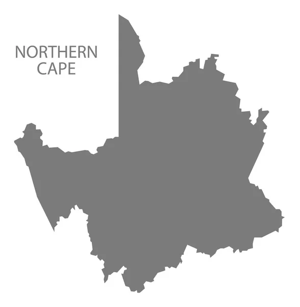 南非北部地图灰色 — 图库照片