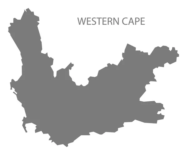 Western Cape Südafrika Karte Grau — Stockfoto