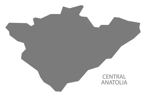 Central Anatólia Turquia Mapa Cinza — Fotografia de Stock