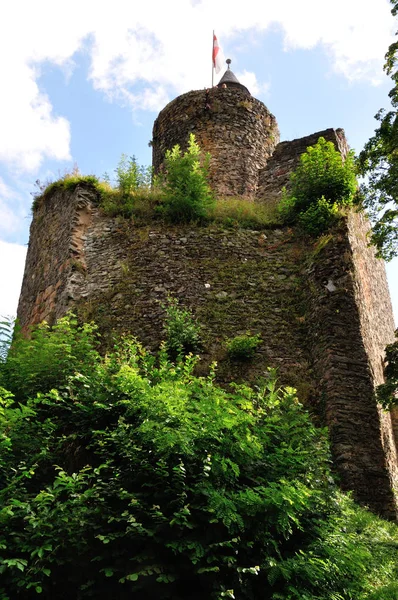 Antico Castello Nella Città Saarburg — Foto Stock