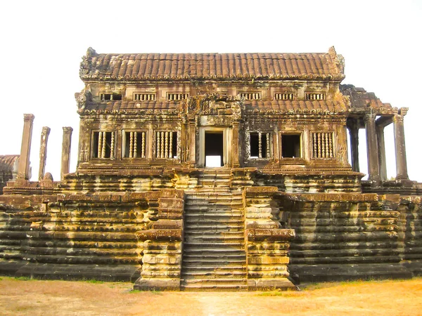 Templul Angkor Wat Siem Reap Cambodgia Apusul Soarelui — Fotografie, imagine de stoc