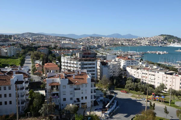 Kusadasi Turkey Aegean Turkish Aegean City Houses Sea Meditergroundwater Houses — 图库照片