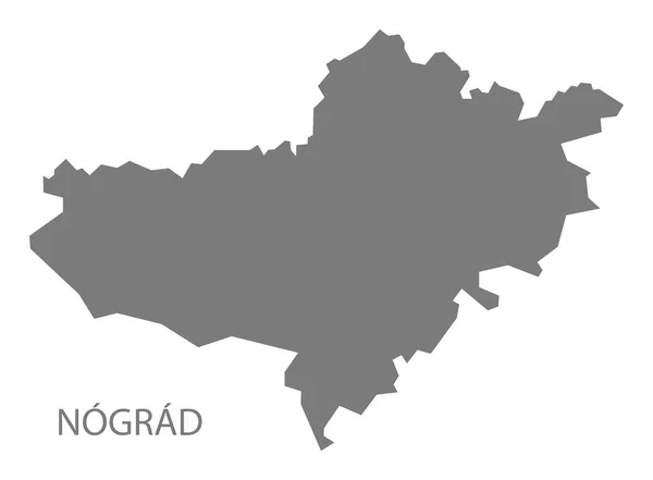 Nograd Hungary Map Grey — Stock Photo, Image