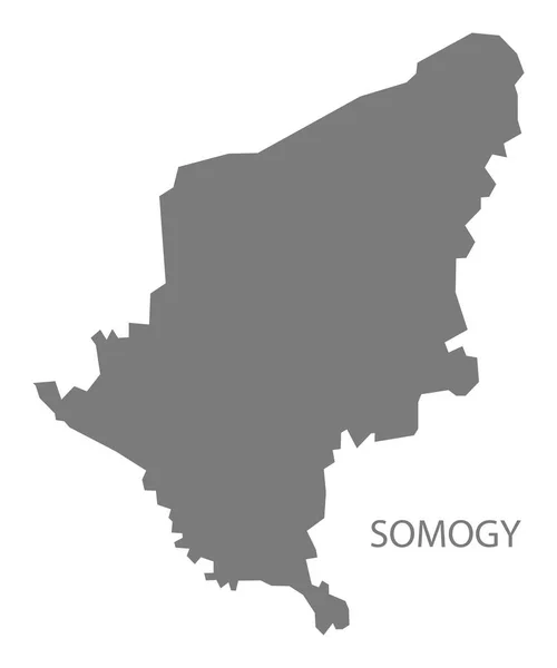 灰色でのソロジーハンガリー地図 — ストック写真