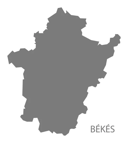 Bekes Hungary Mapa Cinza — Fotografia de Stock