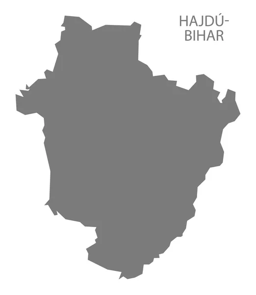 Carte Hajdu Bihar Hongrie Gris — Photo