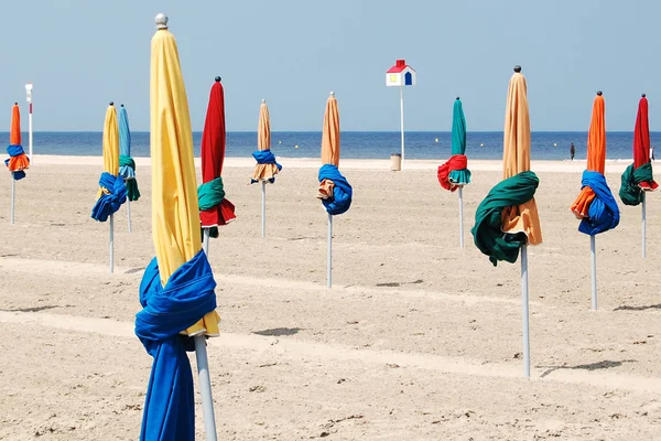 Plaża Deauville Normandia — Zdjęcie stockowe