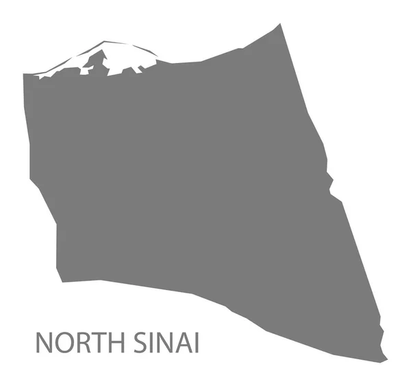 Северный Синай Карта Египта Серый — стоковое фото
