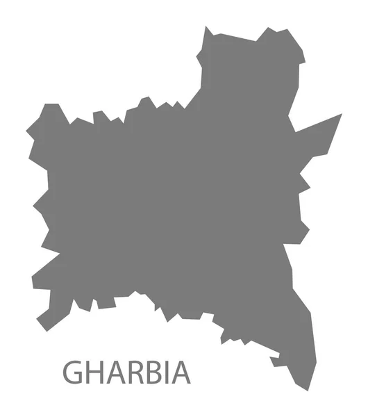 Gharbia Egypt Map Grey — Stockfoto