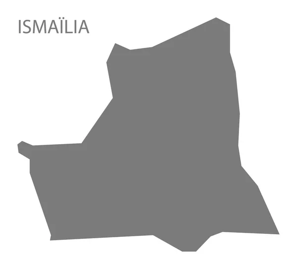 Ismailia Egipt Mapa Kolorze Szarym — Zdjęcie stockowe