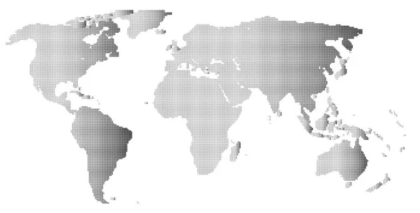 Eine Weltkarte Schwarz Weiß — Stockfoto