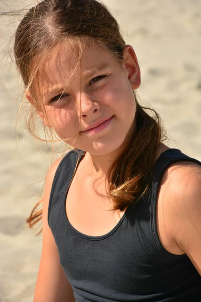 Κορίτσι Στην Παραλία — Φωτογραφία Αρχείου
