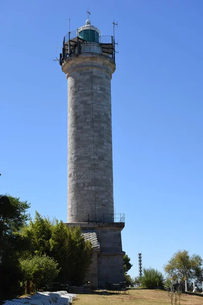 Savudrija Lighthouse Beacon Tower Boat Ride Umag Beacon Cape Savudrija — Stock Photo, Image