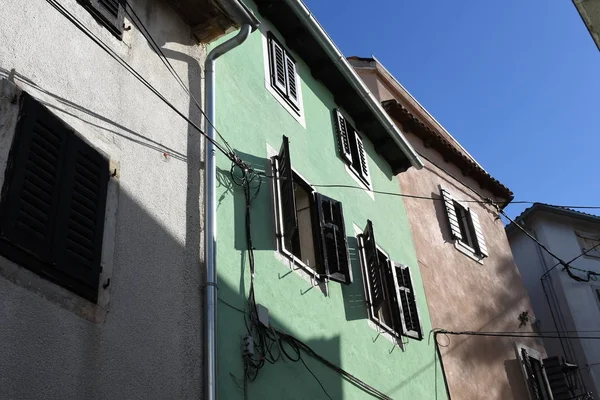 Motovun Montona City Historic Alley Narrow Winding House — Stok fotoğraf