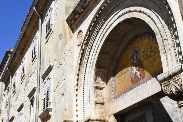 Porec Parenzo Parens Kerk Toren Eufrasiusbasiliek Basiliek Unesco — Stockfoto