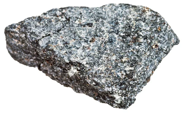 石英岩标本的宏观拍摄 白背景下分离的肾线石石 — 图库照片