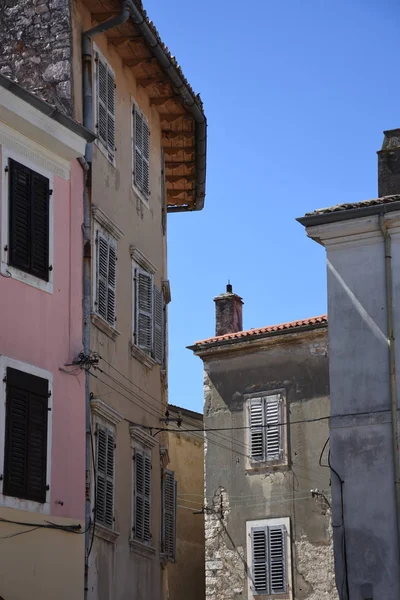 Porec Parenzo Parenz Sahil Şehri Istria Eski Kasaba Şehir Merkezi — Stok fotoğraf