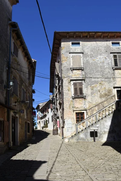 Gronzjan Istria Croatia City Houses Old Town Alley Stone House — 图库照片