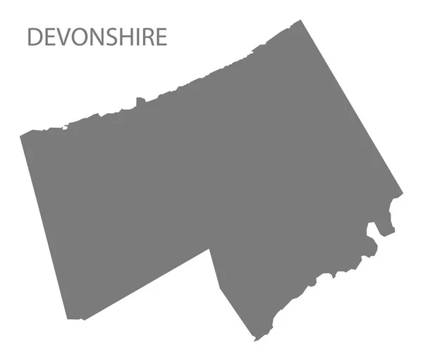 Mapa Bermudów Devonshire Kolorze Szarym — Zdjęcie stockowe