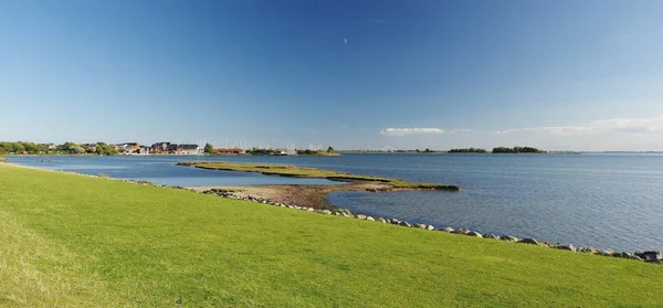 Fehmarn Остров Дамба Пейзаж Gollendorfer Wiek Глядя Lemkenhafen — стоковое фото
