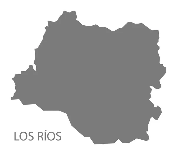 Los Rios Chile Mapa Cinza — Fotografia de Stock