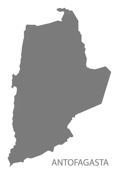 Antofagasta Chile Mapa Šedé — Stock fotografie