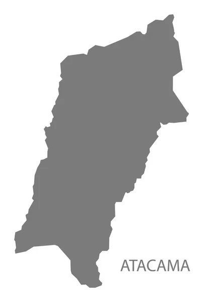 Atacama智利灰色地图 — 图库照片