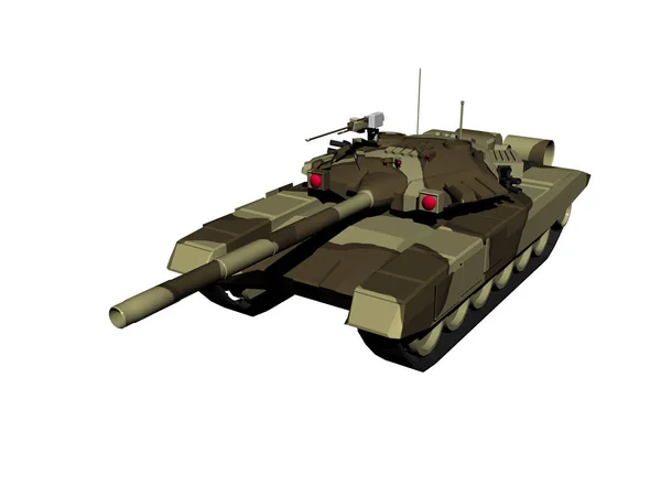 Rendering Military Tank — Stock Photo, Image