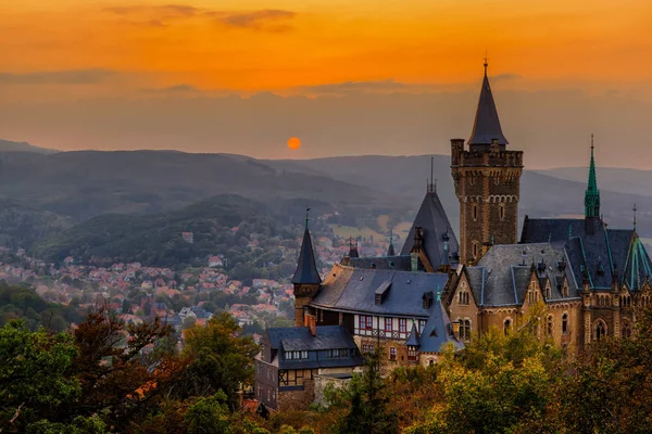 Mit Blick Auf Die Burg Wernigerode Harz — Stockfoto