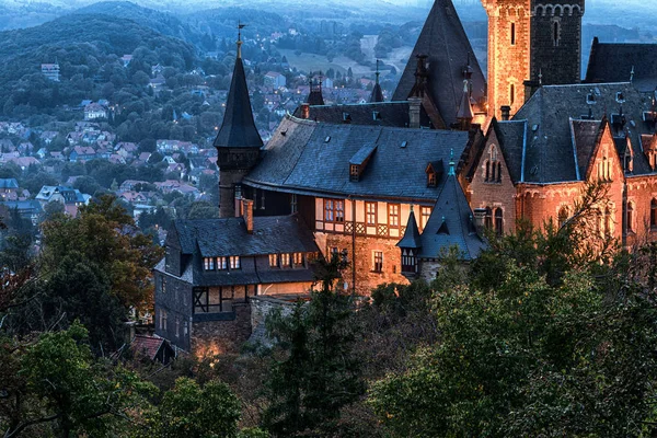 Výhledem Hrad Wernigerode Harz — Stock fotografie