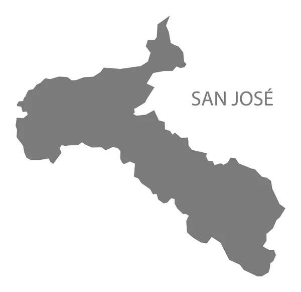 San Jose Costa Rica Mapa Šedá — Stock fotografie