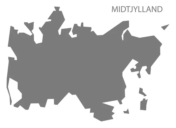 Midtjylland Danemark Gris Carte — Photo