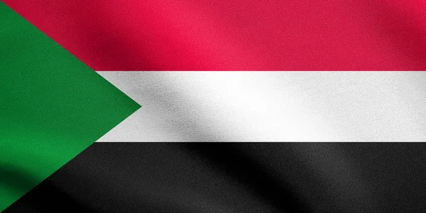 Sudanese National Official Flag African Patriotic Symbol Banner Element Background — Stock Photo, Image