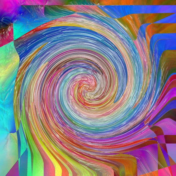 Abstrakter Farbhintergrund Des Farbverlaufs Mit Visuellen Wellen Mosaiken Und Lichteffekten — Stockfoto