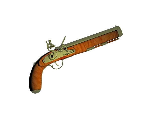 Illustration Vectorielle Pistolet Isolé Sur Blanc — Photo