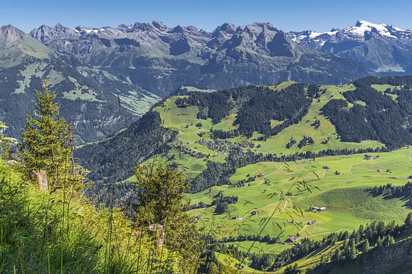 Vue Panoramique Sur Paysage Alpin Majestueux — Photo