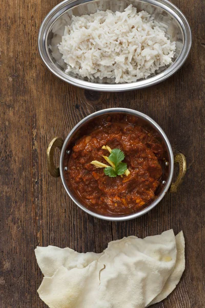 Indiai Csirke Curry Egy Edényben — Stock Fotó