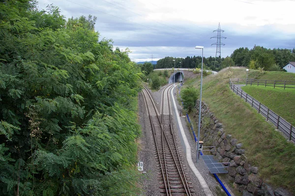 Железнодорожный Путь Железнодорожной Линии — стоковое фото