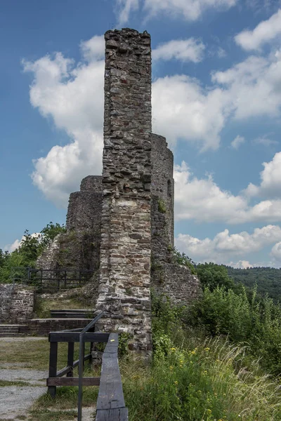 Vista Panorâmica Majestosa Arquitetura Medieval Castelo — Fotografia de Stock