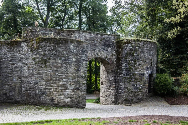 Vista Panorâmica Majestosa Arquitetura Medieval Castelo — Fotografia de Stock