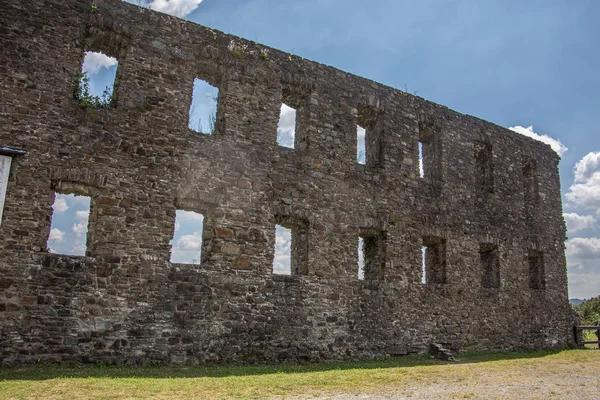 Vista Panorâmica Majestosa Arquitetura Medieval Castelo — Fotografia de Stock