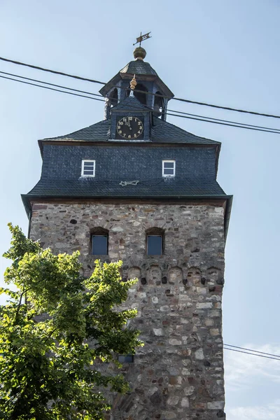 Ρολόι Πύργος Στο Dierdorf Westerwald — Φωτογραφία Αρχείου