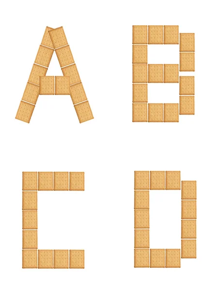 Alphabet Biscuit Isolated — Stock Photo, Image