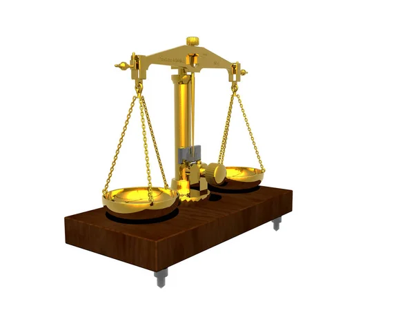 Scales Justice Balance White Background — Stock Photo, Image